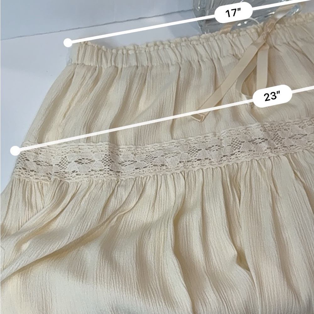 🆕 Boho Western Lace-Tiered Maxi Skirt – Antique White – XL 🆕 - Picture 12 of 16
